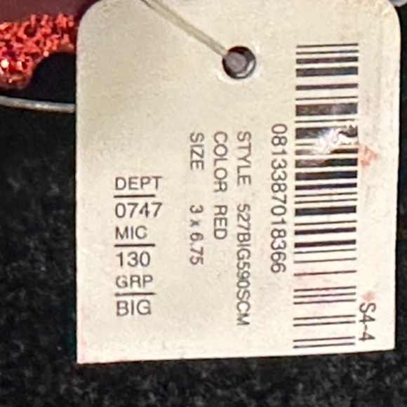 Red Holiday Metal Distressed Tin Cheer Tags for Wine Bottles or Gift Baskets NWT - Picture 7 of 7